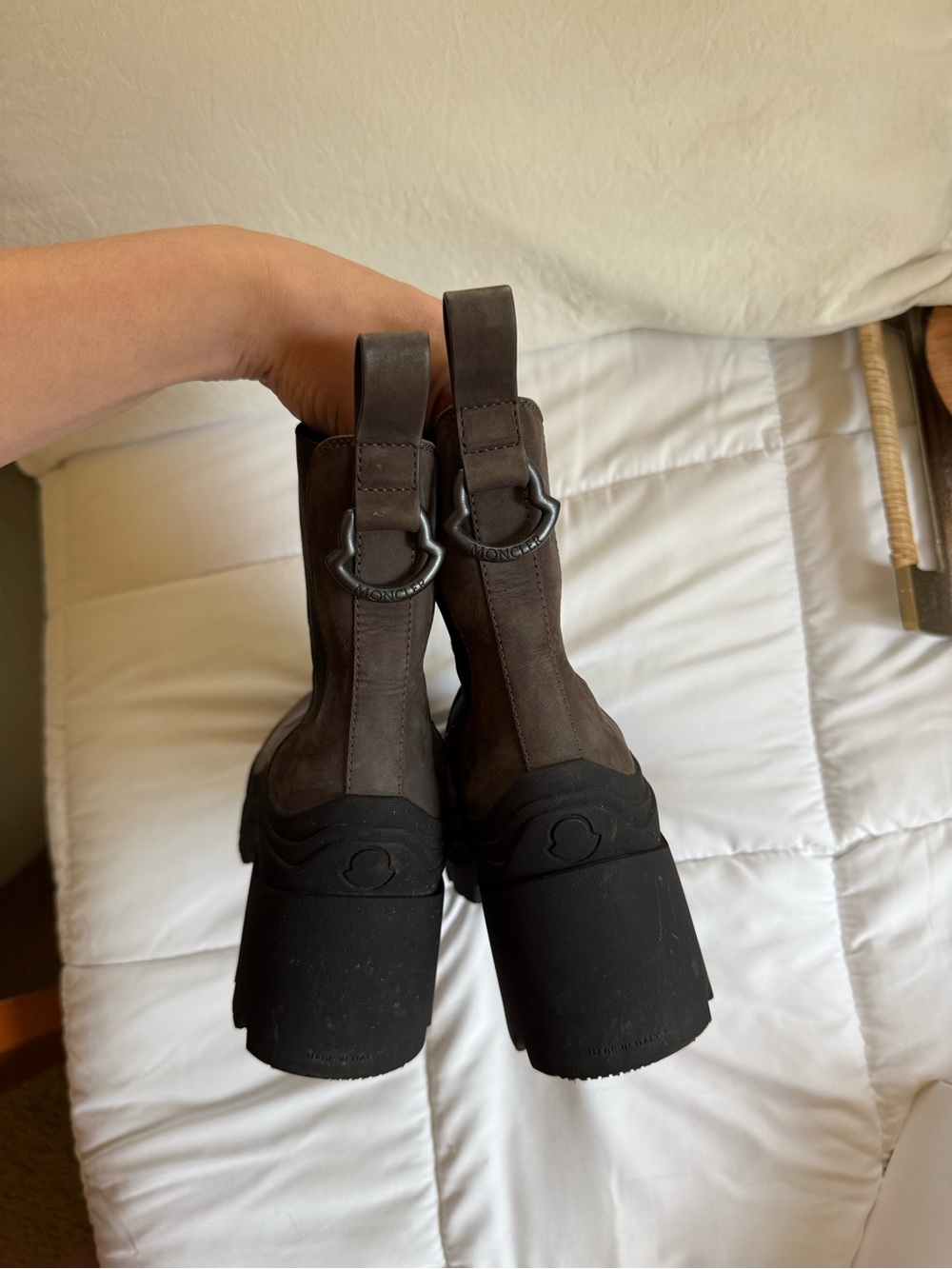 Moncler Gray Envile Chelsea Boots - Picture 4 of 14